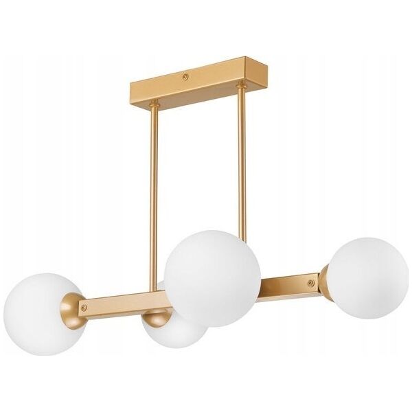 Lampa wisząca Lamkur Lamkur Astro 45092 lampa wisząca zwis modernistyczna ball kule szklane klosze 4x5W G9 biała/złota 13940631 5907687445092