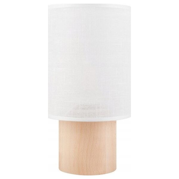 Lampa stołowa Lamkur Lamkur Ari Table 45733 lampa stołowa lampka boho drewniana materiałowy klosz 1x60W E27 biała/drewno 13940633 5907687445733