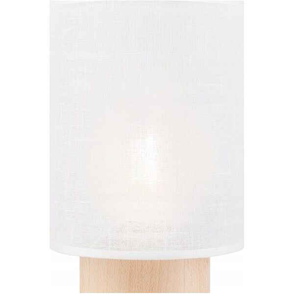 Lampa stołowa Lamkur Lamkur Ari Table 45733 lampa stołowa lampka boho drewniana materiałowy klosz 1x60W E27 biała/drewno 13940633 5907687445733