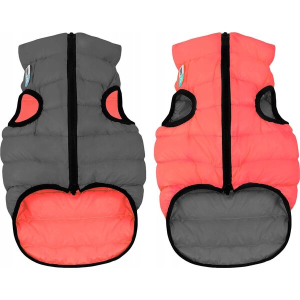 DOGGY XS 25 KURTKA AIRYVEST DWUSTRONNA CORAL + SZARY 13940775 5902414551473