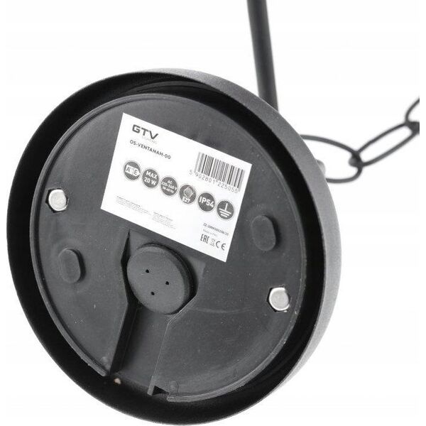 GTV GTV Ventana-H OS-VENTANAH-00 lampa zewnętrzna stojąca 1x20W E27 czarny 13943099 5902801225055