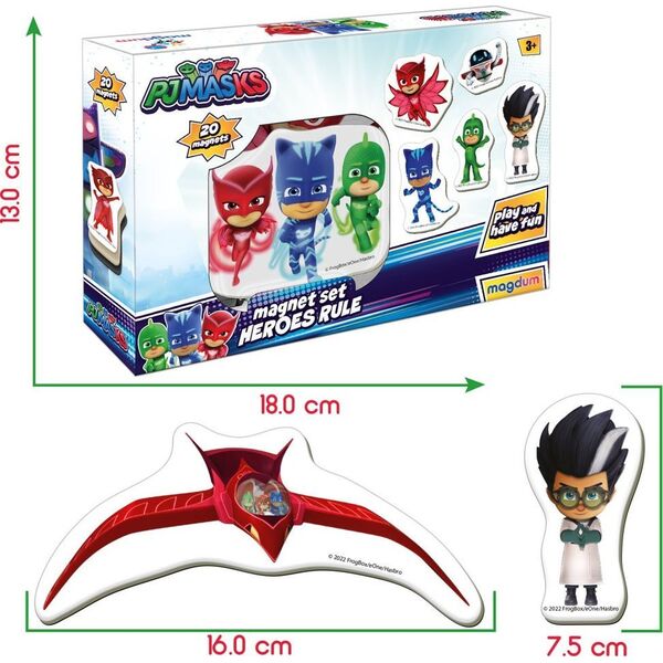 Keycraft Zestaw Magnesów Pidżamersi Pjmasks ME 5031-32 13944364 4820215154505