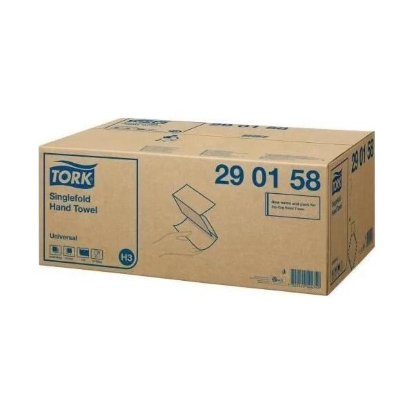 Tork Tork - Ręcznik papierowy w składce ZZ, biały, H3, makulatura - 3750 sztuk 13945241 7322540880731