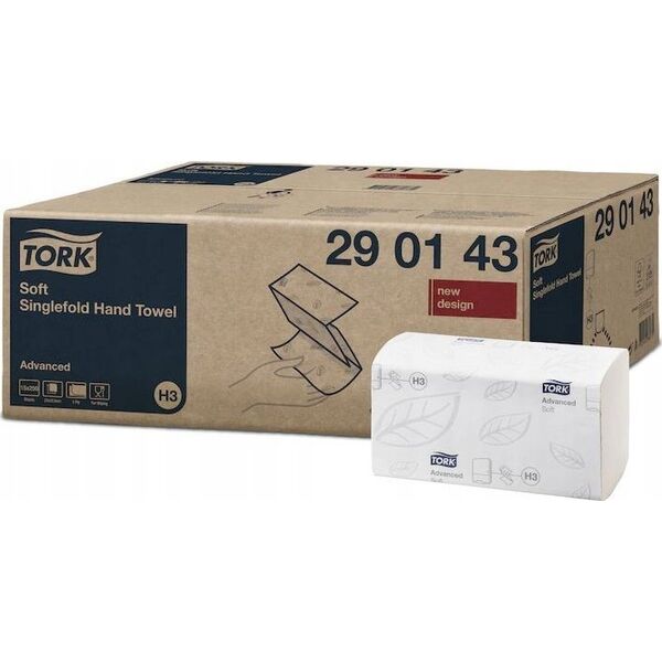 Tork Tork - Ręcznik papierowy w składce ZZ, biały, H3, makulatura - 3750 sztuk 13945241 7322540880731