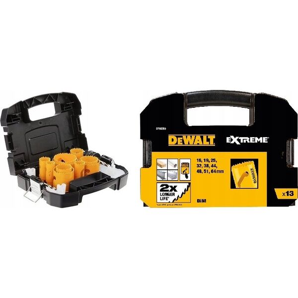 Zestaw narzędzi Dewalt DEWALT OTWORNICA ZESTAW 13cz. BIMETAL UNIWERSALNE 13947735 5054905250942