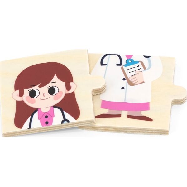 Viga Toys Drewniane Puzzle Układanka Dopasowanie Zawodów  Lumarko! 13948291 6971608446504