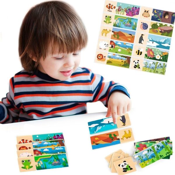 Viga Toys Puzzle Logiczne Ze Zwierzętami Układanka  Lumarko! 13948299 6971608446757