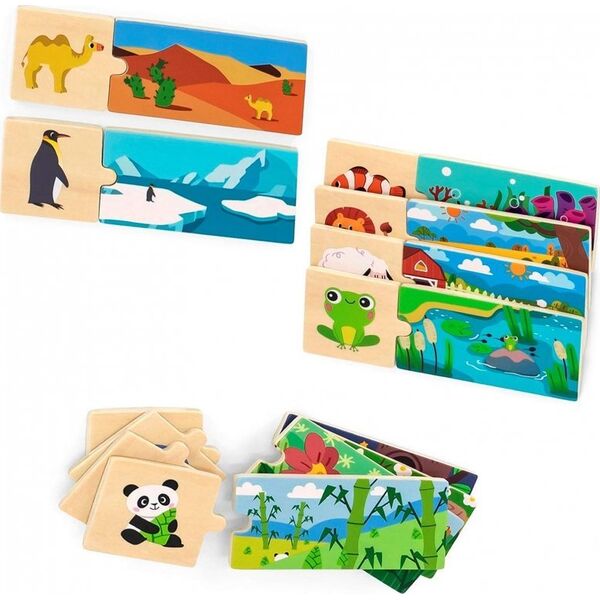 Viga Toys Puzzle Logiczne Ze Zwierzętami Układanka  Lumarko! 13948299 6971608446757