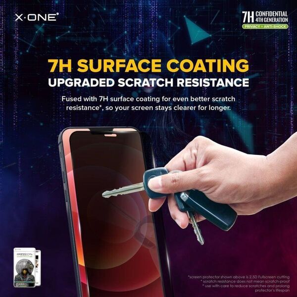 X-One Protektor LCD X-ONE Extreme Shock Eliminator 4th gen. Privacy - do iPhone 14 Pro 13950325 5903396208294