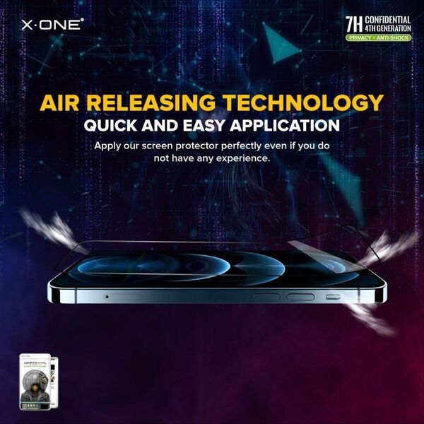 X-One Protektor LCD X-ONE Extreme Shock Eliminator 4th gen. Privacy - do iPhone 14 Pro 13950325 5903396208294