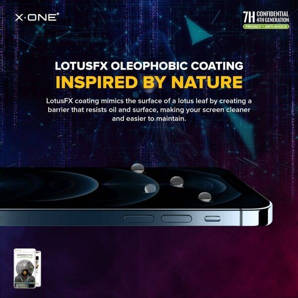 X-One Protektor LCD X-ONE Extreme Shock Eliminator 4th gen. Privacy - do iPhone 14 Pro 13950325 5903396208294