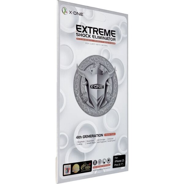 X-One Protektor LCD X-ONE Extreme Shock Eliminator 4th gen. Matowe - do iPhone 15 Pro 13950384 5903396216169