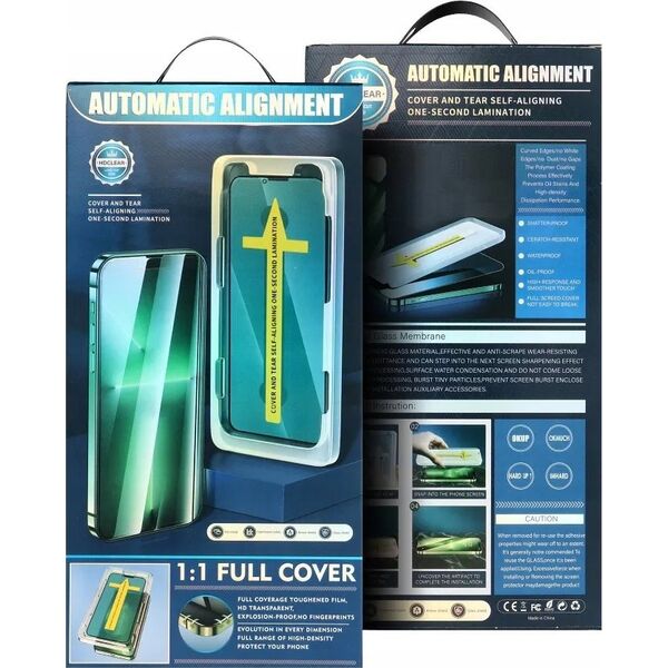 Partner Tele.com 5D Full Glue Tempered Glass - do iPhone Xr / 11 czarny + aplikator 13950499 5903396254758