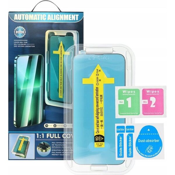 Partner Tele.com 5D Full Glue Tempered Glass - do iPhone 15 Plus czarny + aplikator 13950578 5903396248092
