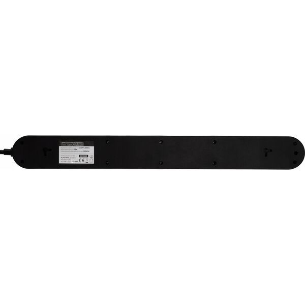 Listwa zasilająca Plastrol Plastrol Filtr W-00025 listwa zasilająca z układem przeciwprzepięciowym osiem gniazd, włącznik czarna 13955286 5902273423942