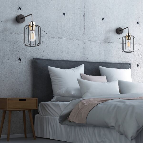 Kinkiet TK Lighting Tk Lighting Galaxy 4742 kinkiet lampa ścienna 1x15W E27 czarny/złoty 13955623 5901780547424