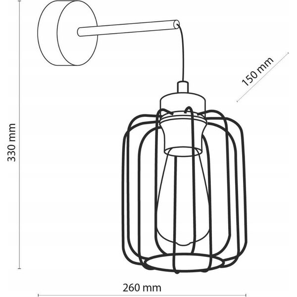 Kinkiet TK Lighting Tk Lighting Galaxy 4742 kinkiet lampa ścienna 1x15W E27 czarny/złoty 13955623 5901780547424