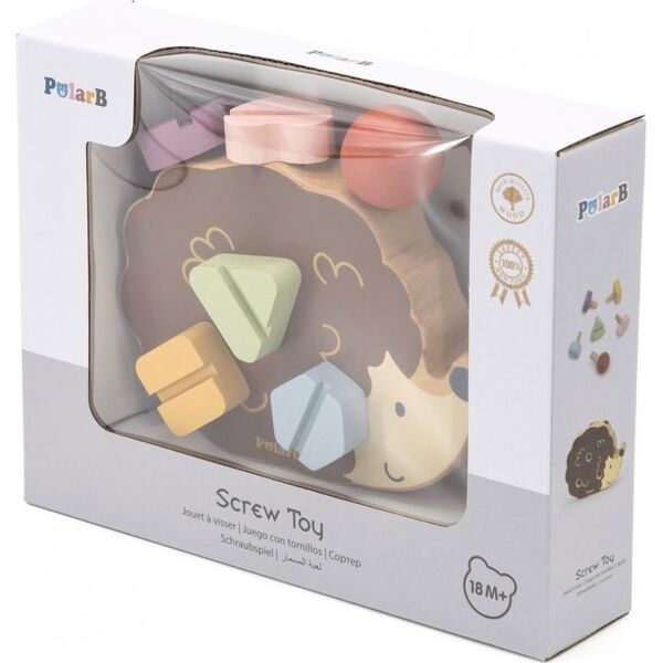 Viga Toys Drewniana Zabawka Konstrukcyjna Jeżyk Ze Śrubkami Montessori Lumarko! 13959563 6971608442216