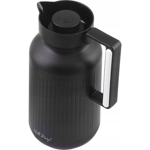 Vialli Design TERMOS Z WKŁADEM SZKLANYM LUNGO 1L CZARNY 9262 13960088 5901638729262