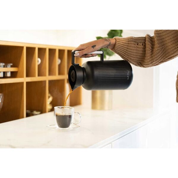 Vialli Design TERMOS Z WKŁADEM SZKLANYM LUNGO 1L CZARNY 9262 13960088 5901638729262