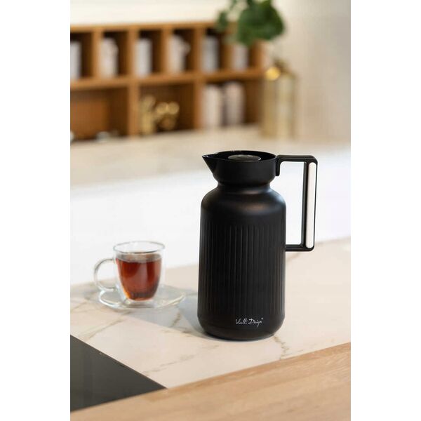 Vialli Design TERMOS Z WKŁADEM SZKLANYM LUNGO 1L CZARNY 9262 13960088 5901638729262