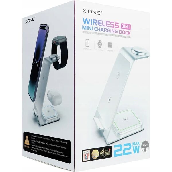 Ładowarka X-One Ładowarka Bezprzewodowa X-ONE 3w1 22W 13960873 5903396231476