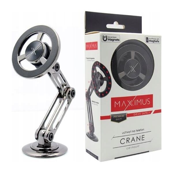 Maxximus Magnetyczny uchwyt samochodowy MX Crane (MagSafe), BLACK / CZARNY 13961172 5901313414186