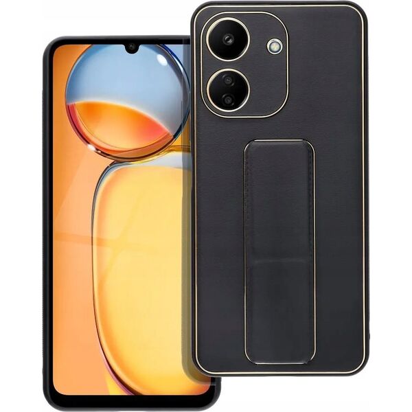 ForCell Futerał LEATHER CASE KICKSTAND do XIAOMI Redmi 13C / POCO C65 czarny 13961422 5903396263248