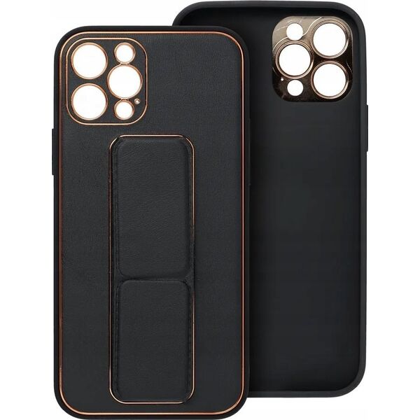 ForCell Futerał LEATHER CASE KICKSTAND do XIAOMI Redmi 13C / POCO C65 czarny 13961422 5903396263248
