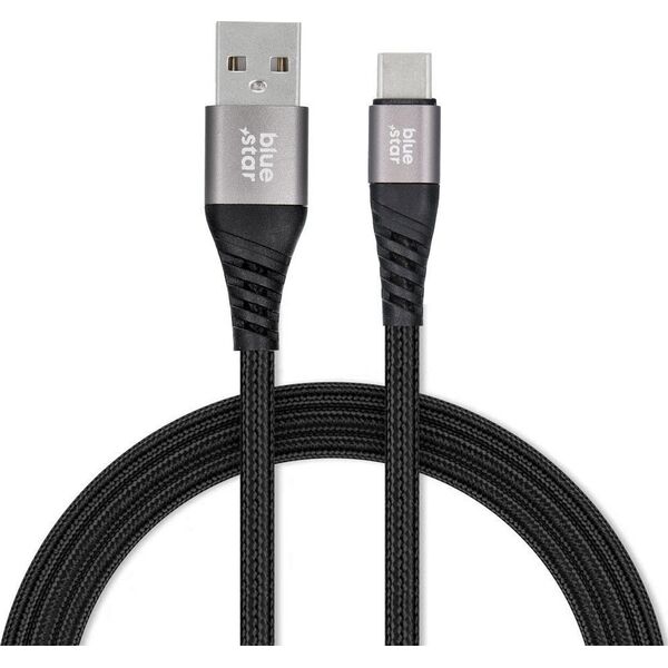 Kabel USB Blue Star BLUE STAR kabel z oplotem 3A 20W USB A do Typ C PD QC4.0 TFK-DC-003 1,2 m czarny 13961853 5903396224232