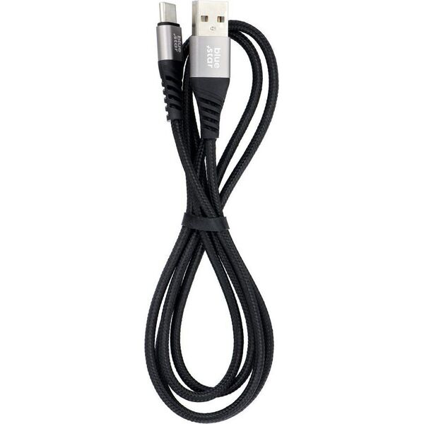 Kabel USB Blue Star BLUE STAR kabel z oplotem 3A 20W USB A do Typ C PD QC4.0 TFK-DC-003 1,2 m czarny 13961853 5903396224232