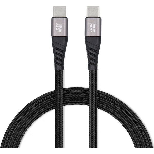 Kabel USB Blue Star BLUE STAR kabel z oplotem 3A 60W Typ C do Typ C PD QC4.0 TFK-DC-003 1,2 m czarny 13961856 5903396224249
