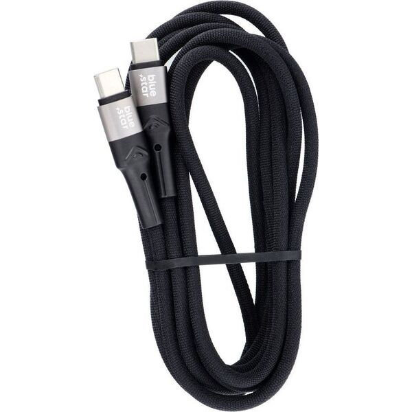 Kabel USB Blue Star BLUE STAR kabel z oplotem 3A 60W Typ C do Typ C PD QC4.0 TFK-DC-004 2 m czarny 13961859 5903396224256