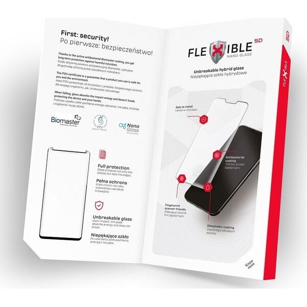 ForCell Forcell Flexible 5D - szkło hybrydowe do Samsung Galaxy S24 Ultra czarny (Hot Bending) - działający czytnik 13962170 5903396266447