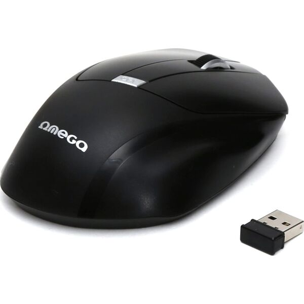 Mysz Omega OMEGA MYSZ BEZPRZEWODOWA MOUSE WIRELESS 1000/1200/1600 DPI BLACK [45860] 13962577 5907595458603