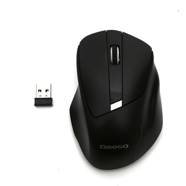 Mysz Omega OMEGA MYSZ BEZPRZEWODOWA MOUSE WIRELESS 1000/1200/1600 DPI BLACK [45860] 13962577 5907595458603