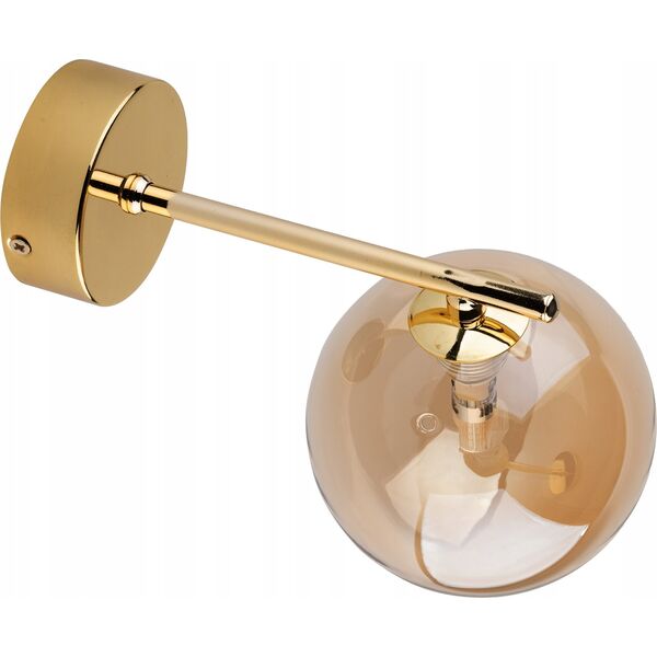 Kinkiet TK Lighting Tk Lighting Estera 4778 kinkiet lampa ścienna modern szklany klosz 1x6W G9 bursztynowy/złoty 13965008 5901780547783
