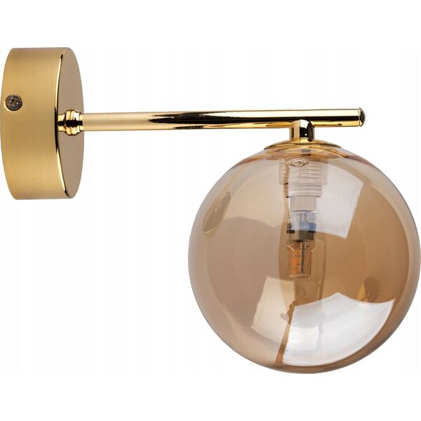 Kinkiet TK Lighting Tk Lighting Estera 4778 kinkiet lampa ścienna modern szklany klosz 1x6W G9 bursztynowy/złoty 13965008 5901780547783