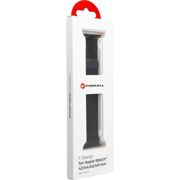 ForCell FORCELL F-DESIGN FA03 pasek do APPLE Watch 42 / 44 / 45 / 49 mm czarny 13965599 5903396223556