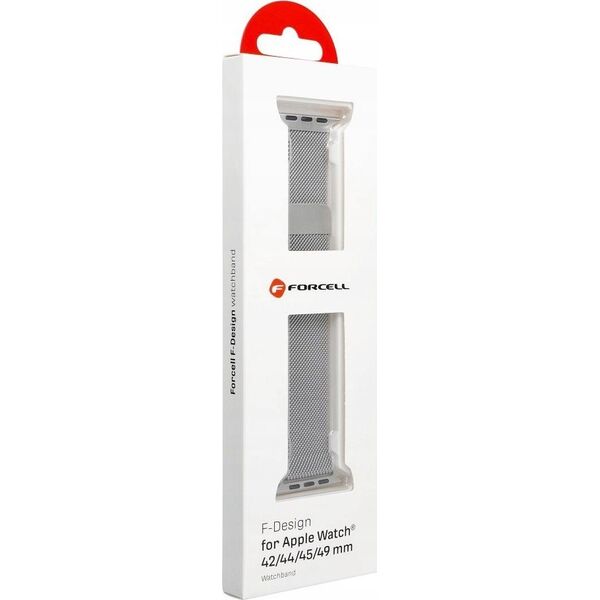 ForCell FORCELL F-DESIGN FA03 pasek do APPLE Watch 38 / 40 / 41 mm srebrny 13965601 5903396222542