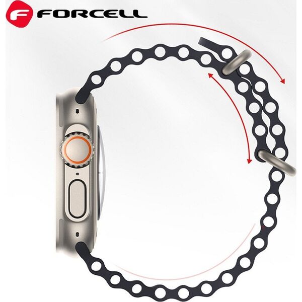 ForCell FORCELL F-DESIGN FA12 pasek do APPLE Watch 42 / 44 / 45 / 49 mm pomarańczowy 13965609 5903396223440