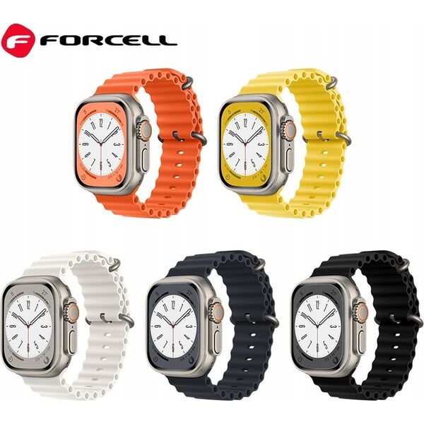 ForCell FORCELL F-DESIGN FA12 pasek do APPLE Watch 42 / 44 / 45 / 49 mm pomarańczowy 13965609 5903396223440