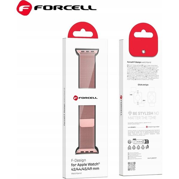 ForCell FORCELL F-DESIGN FA03 pasek do APPLE Watch 38 / 40 / 41 mm różowy 13965628 5903396222887