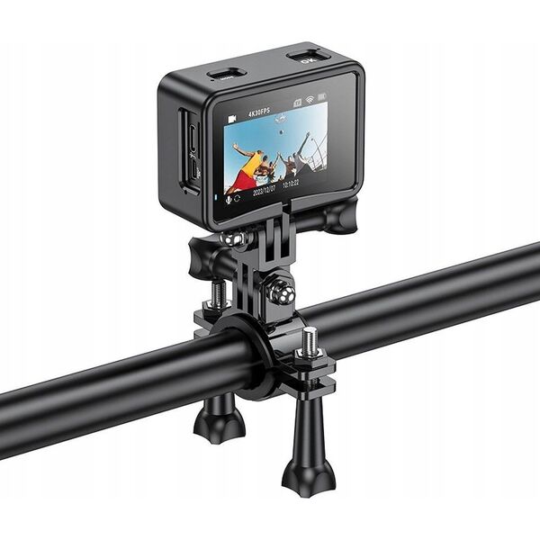 Kamera Hoco HOCO kamera sportowa z dwoma wyświetlaczami 1,3" + 2" 4K/30fps DV101 czarna 13968307 6942007616805