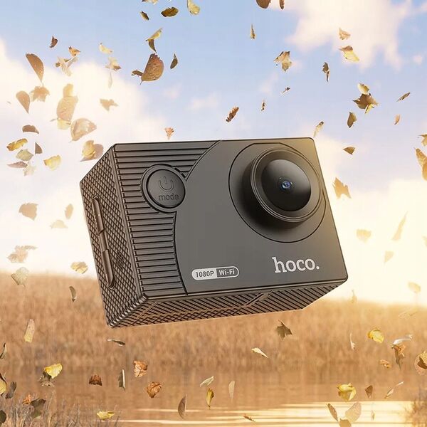 Kamera Hoco HOCO kamera sportowa z wyświetlaczem 2" 1080P/30fps DV100 czarna 13968311 6942007616799
