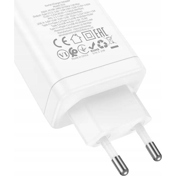 Ładowarka Hoco HOCO ładowarka sieciowa 2 x Typ C + USB A PD QC3.0 3A 35W N33 biała 13968498 6942007621076
