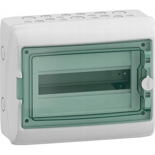 SCHNEIDERE Rozdzielnica hermetyczna Schneider Mureva / d. Kaedra 1x12 IP65 UV MRV-1-12-NT-T 13431 natynkowa drzwi transparentne 13970817 3303430134312