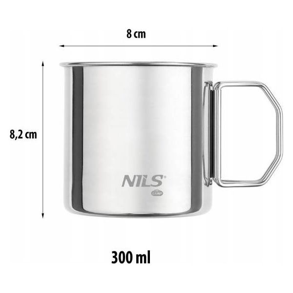 Nils Extreme NILS NC1762 ZESTAW CZTERECH KUBKÓW ZE STALI NIERDZEWNEJ 13971040 5907695554243