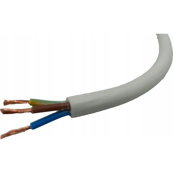 OWY Przewód OWY 3X4mm2 krążek 100mb giętki okrągły biały 300/500V H05VV-F 13972397 5901854404479