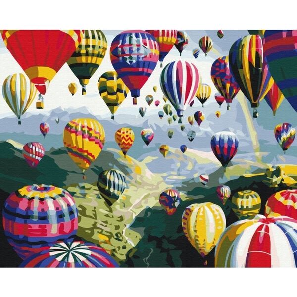 Norimpex Malowanie po numerach BRUSHME, 40x50 cm, kolorowe balony, 1 szt. 13977342 5901498127741